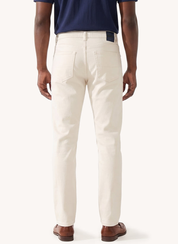 Men's Five Pocket Denim - Ecru - View 3