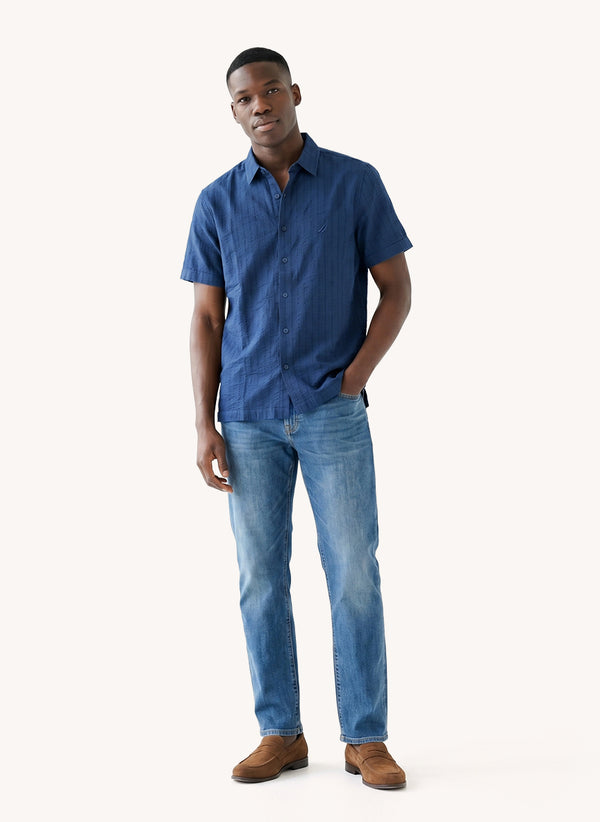Men's Knitted Shirt - Navy Seas