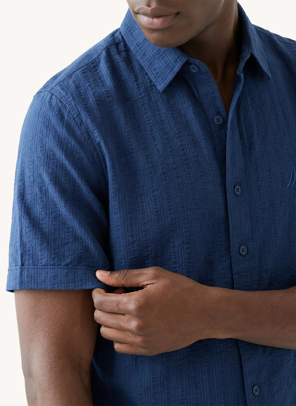 Men's Knitted Shirt - Navy Seas