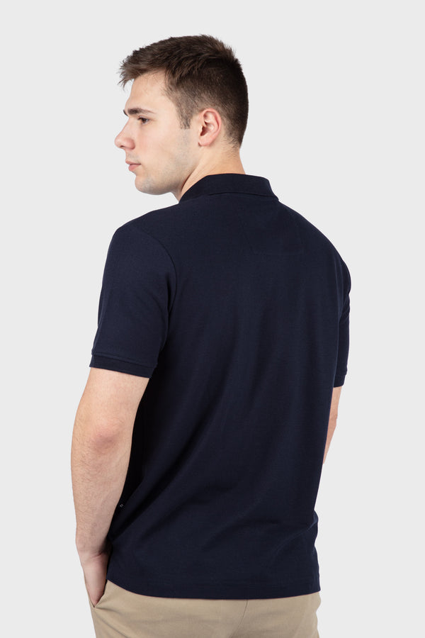 Men's Deck Solid Polo - NAVY