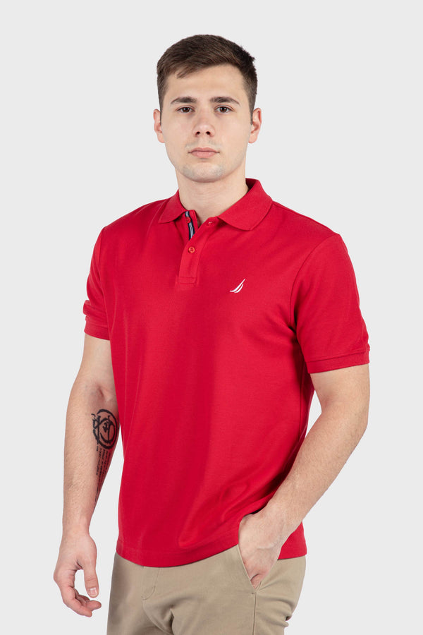 Men's Deck Solid Polo - RED