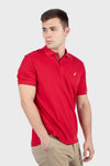 Men's Deck Solid Polo - RED