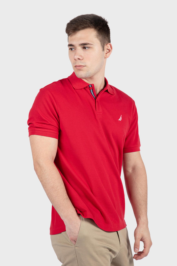 Men's Deck Solid Polo - RED