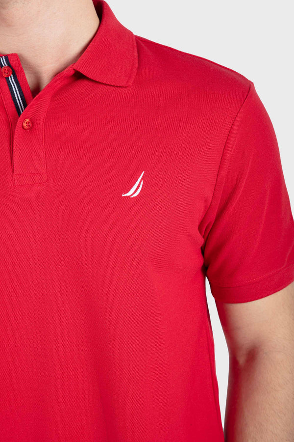 Men's Deck Solid Polo - RED