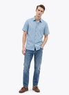 Men's Knitted Shirt - Allure Blue - View 1
