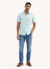 Men's Knitted Shirt - Sea Water Blue - View 1