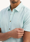 Men's Knitted Shirt - Sea Water Blue - View 4