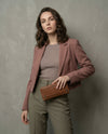 JOY Zip-Around Long Wallet - DARK BROWN