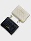 MARY Tri-Fold Monogram Wallet - WHITE