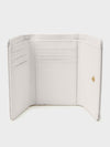 MARY Tri-Fold Monogram Wallet - WHITE