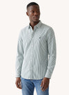 Men's Long Sleeve Yarn Dyed Shirt - Green/Blue - View 2