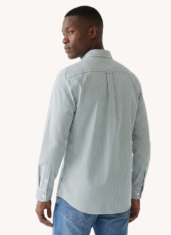 Men's Long Sleeve Yarn Dyed Shirt - Green/Blue - View 3