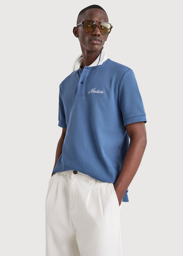 Galeon Polo Shirt - Washed Denim