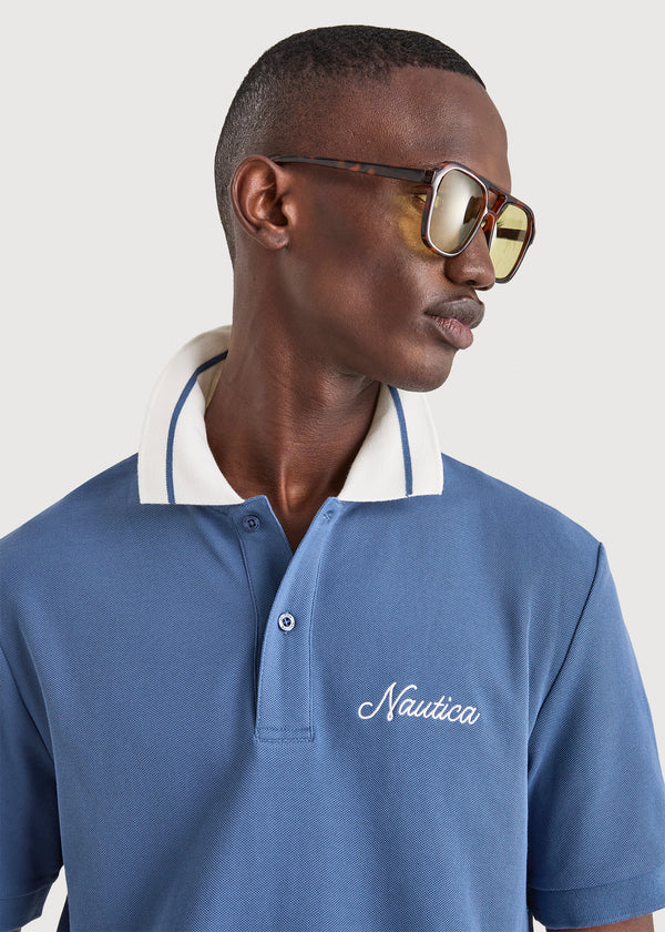 Galeon Polo Shirt - Washed Denim