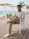 Men's Dyed Long Sleeve Shirt - Light Brown