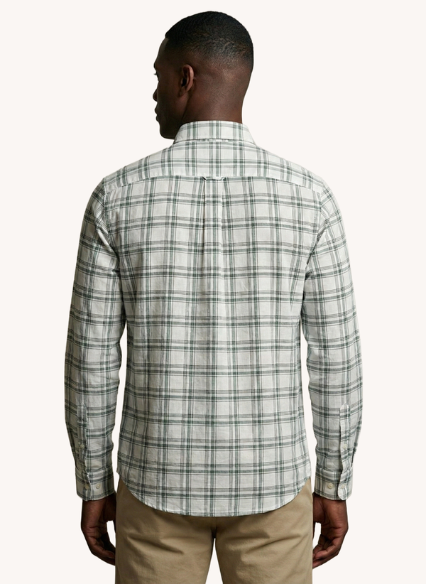 Men's Dyed Long Sleeve Shirt - Light Green