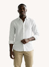 Men's Solid Linen Shirt - White