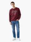 Nautica Mens Long SleeveSweatshirt - Brown - View 1