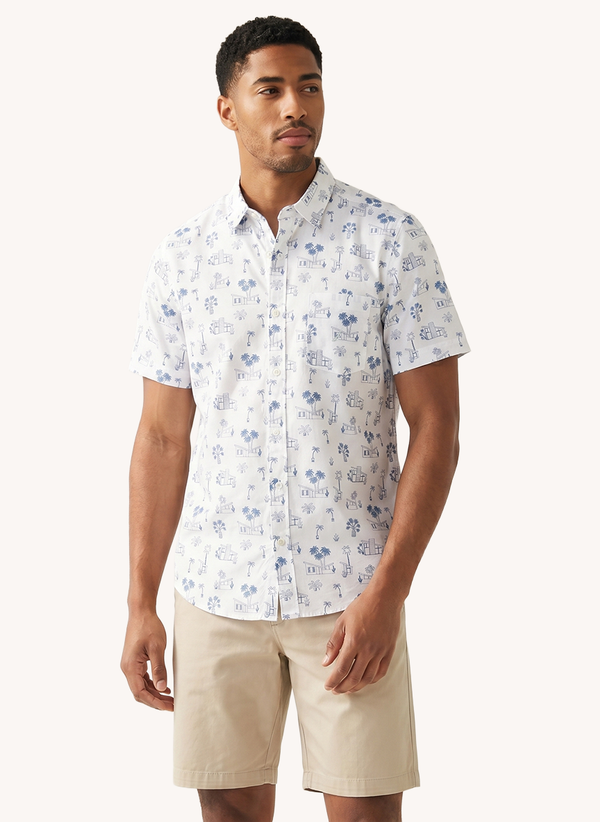 Men's Short Sleeve Tencel Shirt - Sail White - View 2