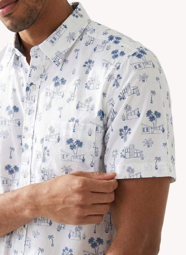 Men's Short Sleeve Tencel Shirt - Sail White - View 4