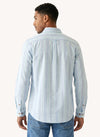Men's Long Sleeve Linen Blend Shirt - Crystal Blue - View 3