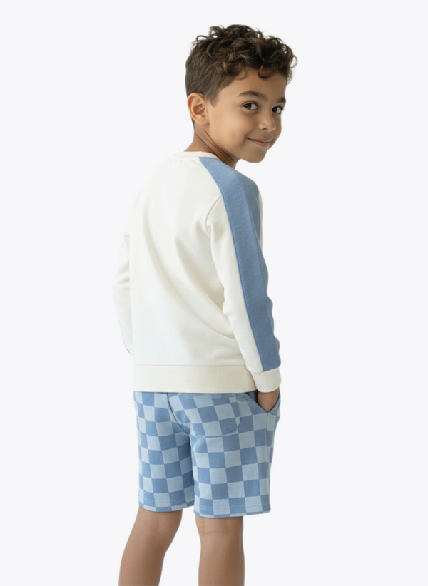 Boys Crew Neck Sweat Shirt - White