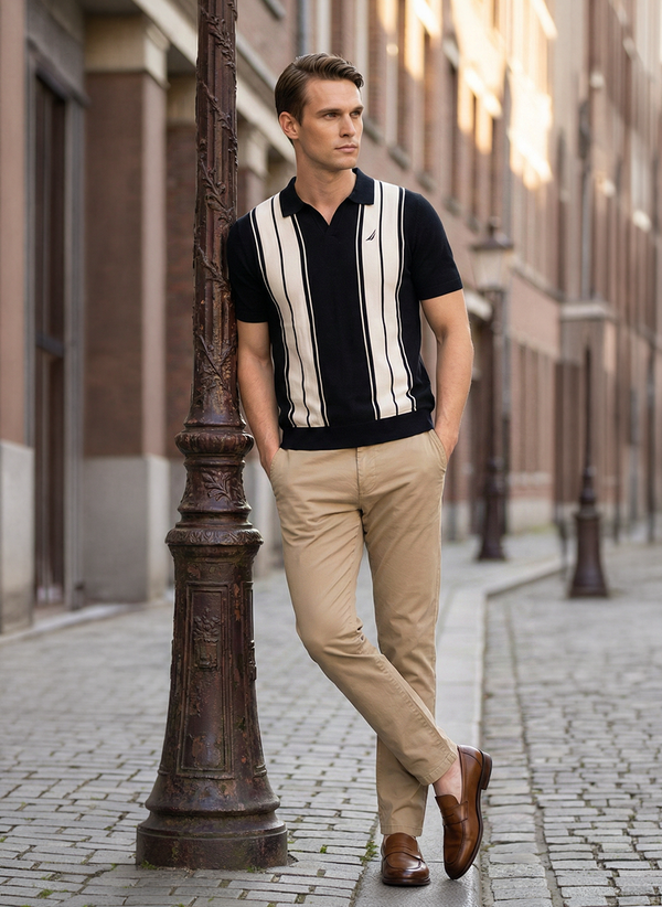 Men's Short Sleeve Polo - Black