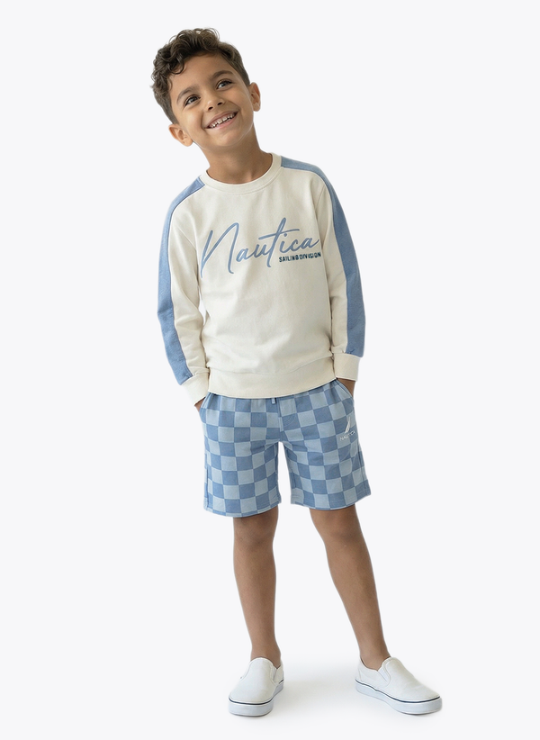 Boys Crew Neck Sweat Shirt - White