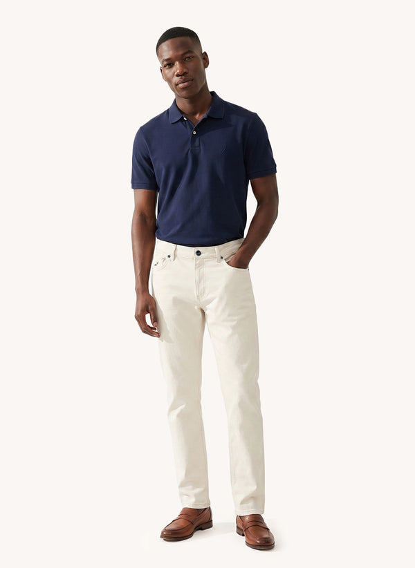 Men's Five Pocket Denim - Ecru - View 1
