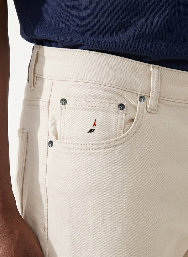 Men's Five Pocket Denim - Ecru - View 4