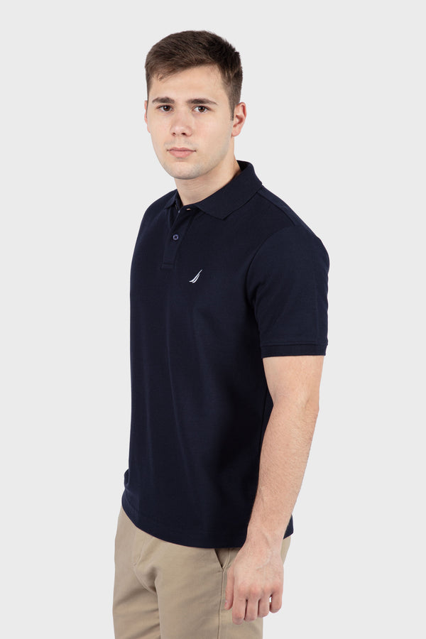 Men's Deck Solid Polo - NAVY