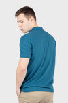 Men's Deck Solid Polo - TEAL BLUE