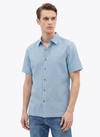 Men's Knitted Shirt - Allure Blue - View 2