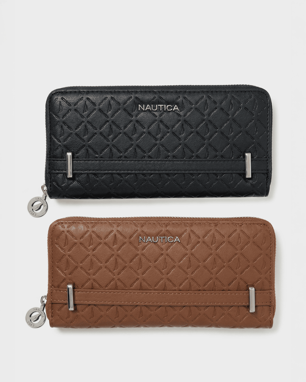 JOY Zip-Around Long Wallet - DARK BROWN