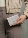 MARY Tri-Fold Monogram Wallet - WHITE