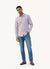 Men's Long Sleeve Yarn Dyed Shirt - Red/Blue - View 1