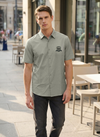 Men's Short Sleeve Graphic Printed Shirt - Lilly White