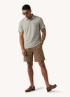 Men's Short Sleeve Graphic Printed Polo - Grey