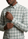 Men's Dyed Long Sleeve Shirt - Light Green