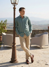 Men's Dyed Long Sleeve Shirt - Light Mint