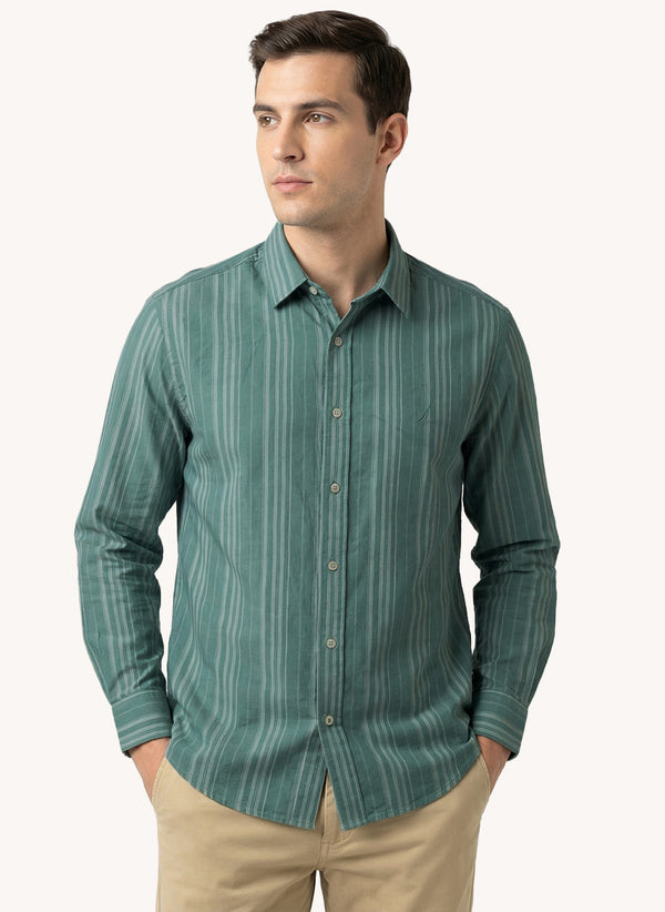Men's Dyed Long Sleeve Shirt - Light Mint