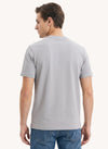 Men's Embroidered Short Sleeve T-shirt - Grey - View 3