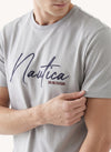 Men's Embroidered Short Sleeve T-shirt - Grey - View 4