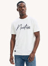 Men's Embroidered Short Sleeve T-shirt - White - View 2