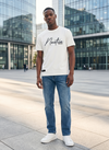 Men's Embroidered Short Sleeve T-shirt - White - View 5