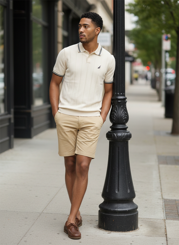 Men's Short Sleeve Polo - Whispher White