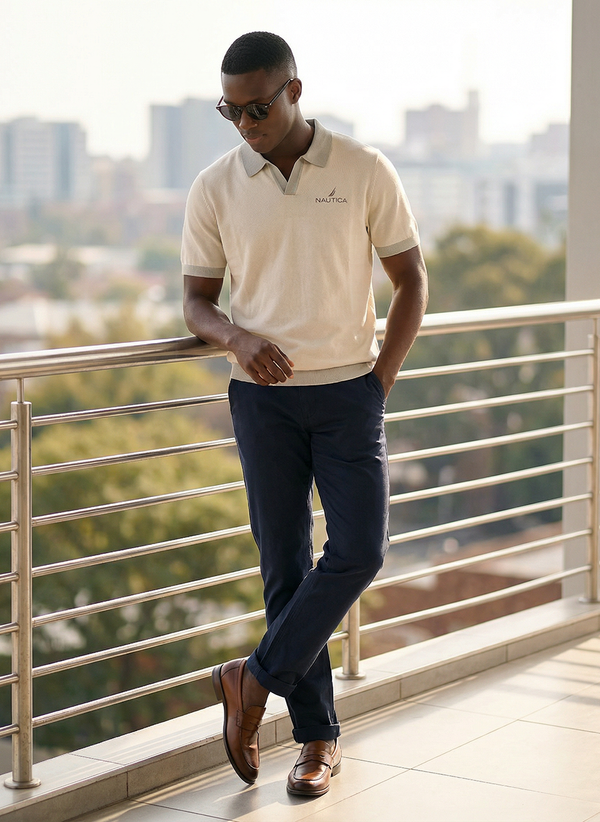 Men's Short Sleeve Polo - Whispher White